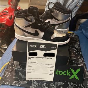 Kids Retro Jordan 1 “Silver Toe”